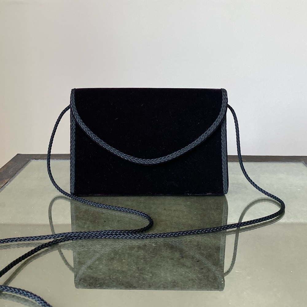 Vintage Velvety Black Evening Bag